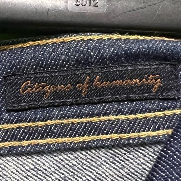 Citizens of Humanity Low Waist Flare Jeans Ingrid Stretch #002 Dark Wash Size 28 - Picture 9 of 11